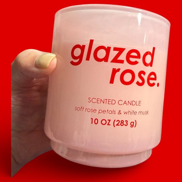 Other - GLAZED ROSE CANDLE - 10 OZ